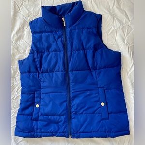Beautiful blue puffer vest